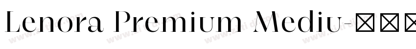 Lenora Premium Mediu字体转换
